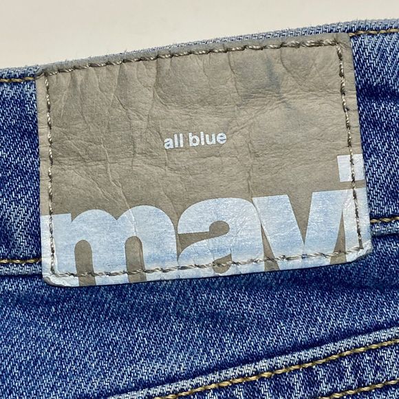 Mavi Star Iconic High Rise Mom Jeans Women’s W31 L28 Frayed Hems Ankle Blue - Picture 8 of 12